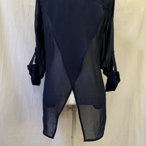 Kenneth Cole buttons shirt sheer pockets